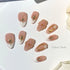 🤍 Classic nude-pink base with crisp white French tips

🌸 3D molded cherry blossom florals for a soft, feminine finish

✨ Gold starburst gems and oval contours for a hint of luxury

💫 Handcrafted artistry for an elevated, reusable experience

